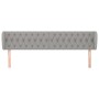 Cabecero de tela gris claro 203x23x78/88 cm de vidaXL, Cabeceros y pies de cama - Ref: Foro24-3117502, Precio: 80,21 €, Descu...