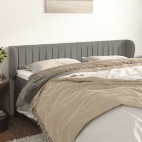 Cabecero de terciopelo gris claro 203x23x78/88 cm de vidaXL, Cabeceros y pies de cama - Ref: Foro24-3117448, Precio: 68,99 €,...