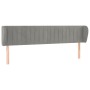 Light gray velvet headboard 203x23x78/88 cm by vidaXL, Headboards and footboards - Ref: Foro24-3117448, Price: 68,99 €, Disco...