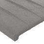 Cabecero de terciopelo gris claro 203x23x78/88 cm de vidaXL, Cabeceros y pies de cama - Ref: Foro24-3117448, Precio: 68,44 €,...