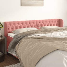 Cabecero de terciopelo rosa 183x23x78/88 cm de vidaXL, Cabeceros y pies de cama - Ref: Foro24-3117545, Precio: 91,99 €, Descu...