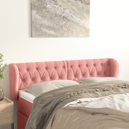 Cabecero de terciopelo rosa 147x23x78/88 cm de vidaXL, Cabeceros y pies de cama - Ref: Foro24-3117533, Precio: 83,05 €, Descu...