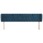 Cabecero de terciopelo azul oscuro 203x23x78/88 cm de vidaXL, Cabeceros y pies de cama - Ref: Foro24-3117550, Precio: 94,83 €...