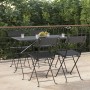 Folding cafeteria chairs 4 pcs steel and black synthetic rattan by vidaXL, Garden chairs - Ref: Foro24-3152112, Price: 146,49...