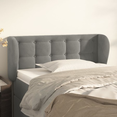 Cabecero de terciopelo gris claro 103x23x78/88 cm de vidaXL, Cabeceros y pies de cama - Ref: Foro24-3117620, Precio: 55,89 €,...