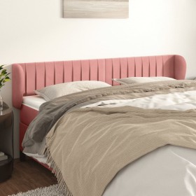 Cabecero de terciopelo rosa 203x23x78/88 cm de vidaXL, Cabeceros y pies de cama - Ref: Foro24-3117453, Precio: 74,99 €, Descu...