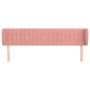 Pink velvet headboard 203x23x78/88 cm by vidaXL, Headboards and footboards - Ref: Foro24-3117453, Price: 74,99 €, Discount: %