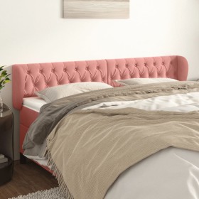 Cabecero de terciopelo rosa 203x23x78/88 cm de vidaXL, Cabeceros y pies de cama - Ref: Foro24-3117551, Precio: 92,99 €, Descu...