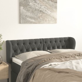 Dark gray velvet headboard 163x23x78/88 cm by vidaXL, Headboards and footboards - Ref: Foro24-3117535, Price: 86,18 €, Discou...