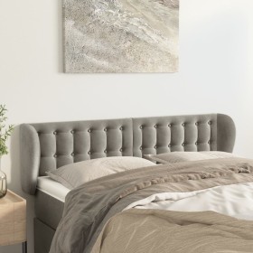 Cabecero de terciopelo gris claro 147x23x78/88 cm de vidaXL, Cabeceros y pies de cama - Ref: Foro24-3117626, Precio: 71,52 €,...