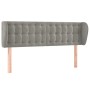 Light gray velvet headboard 147x23x78/88 cm by vidaXL, Headboards and footboards - Ref: Foro24-3117626, Price: 73,71 €, Disco...