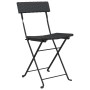 Folding café chairs 8 units steel and black synthetic rattan by vidaXL, Garden chairs - Ref: Foro24-3152114, Price: 287,11 €,...