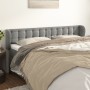 Cabecero de terciopelo gris claro 183x23x78/88 cm de vidaXL, Cabeceros y pies de cama - Ref: Foro24-3117638, Precio: 77,21 €,...