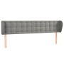 Cabecero de terciopelo gris claro 183x23x78/88 cm de vidaXL, Cabeceros y pies de cama - Ref: Foro24-3117638, Precio: 77,29 €,...