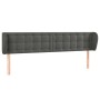 Cabecero de terciopelo gris oscuro 163x23x78/88 cm de vidaXL, Cabeceros y pies de cama - Ref: Foro24-3117633, Precio: 74,80 €...