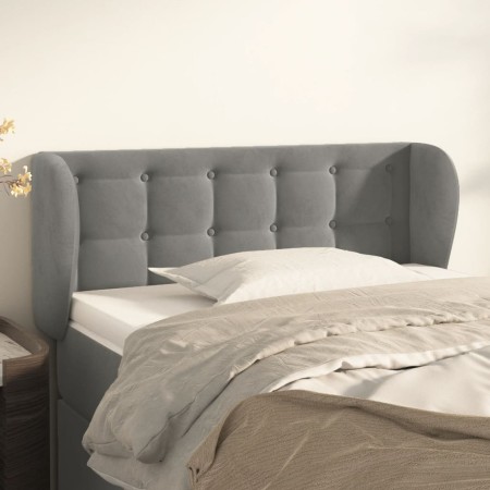 Cabecero de terciopelo gris claro 83x23x78/88 cm de vidaXL, Cabeceros y pies de cama - Ref: Foro24-3117608, Precio: 51,40 €, ...