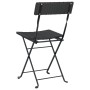 Folding café chairs 8 units steel and black synthetic rattan by vidaXL, Garden chairs - Ref: Foro24-3152114, Price: 287,11 €,...