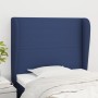 Cabecero con orejas de tela azul 103x23x118/128 cm de vidaXL, Cabeceros y pies de cama - Ref: Foro24-3117672, Precio: 78,89 €...