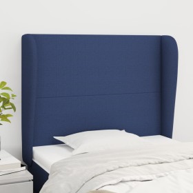 Cabecero con orejas de tela azul 103x23x118/128 cm de vidaXL, Cabeceros y pies de cama - Ref: Foro24-3117672, Precio: 78,99 €...