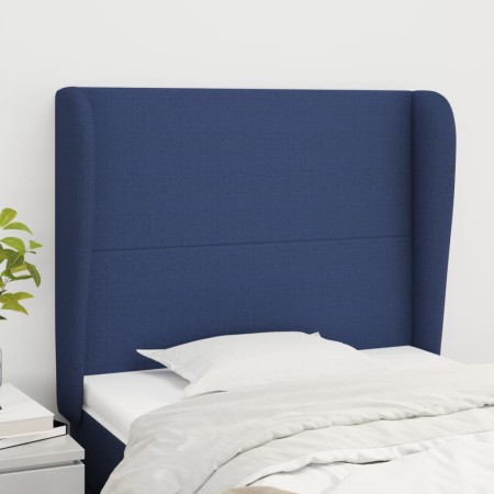 Kopfteil mit blauen Stoffohren 103x23x118/128 cm von vidaXL, Kopf- und Fußteile - Ref: Foro24-3117672, Preis: 78,99 €, Rabatt: %