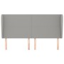 Headboard with light gray fabric ears 163x23x118/128 cm by vidaXL, Headboards and footboards - Ref: Foro24-3117682, Price: 12...