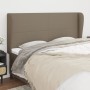 Headboard with ears in taupe gray fabric 203x23x118/128 cm by vidaXL, Headboards and footboards - Ref: Foro24-3117702, Price:...