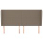 Headboard with ears in taupe gray fabric 203x23x118/128 cm by vidaXL, Headboards and footboards - Ref: Foro24-3117702, Price:...