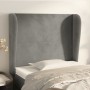 Headboard with light gray velvet ears 93x23x118/128 cm by vidaXL, Headboards and footboards - Ref: Foro24-3117712, Price: 76,...