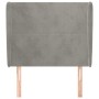 Headboard with light gray velvet ears 93x23x118/128 cm by vidaXL, Headboards and footboards - Ref: Foro24-3117712, Price: 77,...