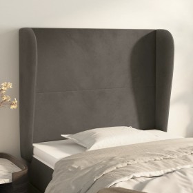 Headboard with dark gray velvet ears 83x23x118/128 cm by vidaXL, Headboards and footboards - Ref: Foro24-3117707, Price: 73,6...