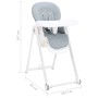 Trona de bebé de aluminio gris claro de vidaXL, Sillas y tronas para niños - Ref: Foro24-10401, Precio: 99,75 €, Descuento: %