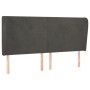 Headboard with dark gray velvet ears 183x23x118/128 cm by vidaXL, Headboards and footboards - Ref: Foro24-3117737, Price: 131...