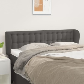 Cabecero de cuero sintético gris 147x23x78/88 cm de vidaXL, Cabeceros y pies de cama - Ref: Foro24-3117238, Precio: 70,99 €, ...