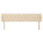 Cream fabric headboard 183x23x78/88 cm by vidaXL, Headboards and footboards - Ref: Foro24-3117499, Price: 95,36 €, Discount: %