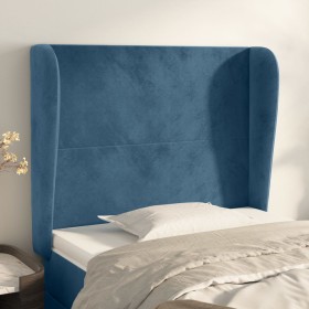 Headboard with dark blue velvet ears 103x23x118/128 cm by vidaXL, Headboards and footboards - Ref: Foro24-3117722, Price: 85,...