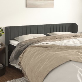 Cabecero de terciopelo gris oscuro 203x23x78/88 cm de vidaXL, Cabeceros y pies de cama - Ref: Foro24-3117449, Precio: 76,06 €...