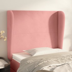 Headboard with pink velvet ears 93x23x118/128 cm by vidaXL, Headboards and footboards - Ref: Foro24-3117717, Price: 75,94 €, ...