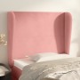 Cabecero con orejas de terciopelo rosa 93x23x118/128 cm de vidaXL, Cabeceros y pies de cama - Ref: Foro24-3117717, Precio: 75...