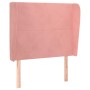 Cabecero con orejas de terciopelo rosa 93x23x118/128 cm de vidaXL, Cabeceros y pies de cama - Ref: Foro24-3117717, Precio: 75...