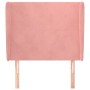 Headboard with pink velvet ears 93x23x118/128 cm by vidaXL, Headboards and footboards - Ref: Foro24-3117717, Price: 75,94 €, ...