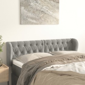 Light gray velvet headboard 163x23x78/88 cm by vidaXL, Headboards and footboards - Ref: Foro24-3117534, Price: 85,99 €, Disco...