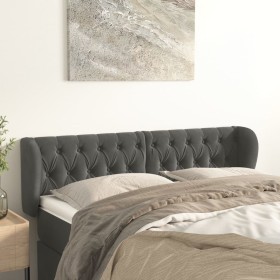 Cabecero de terciopelo gris oscuro 147x23x78/88 cm de vidaXL, Cabeceros y pies de cama - Ref: Foro24-3117529, Precio: 98,05 €...