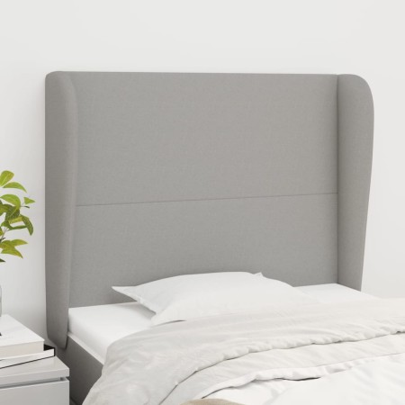 Headboard with light gray fabric ears 103x23x118/128 cm by vidaXL, Headboards and footboards - Ref: Foro24-3117666, Price: 79...