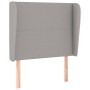 Headboard with light gray fabric ears 103x23x118/128 cm by vidaXL, Headboards and footboards - Ref: Foro24-3117666, Price: 79...