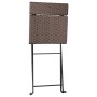 Folding café chairs 6 units steel and synthetic brown rattan by vidaXL, Garden chairs - Ref: Foro24-3152116, Price: 238,35 €,...