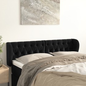 Black velvet headboard 163x23x78/88 cm by vidaXL, Headboards and footboards - Ref: Foro24-3117536, Price: 85,10 €, Discount: %