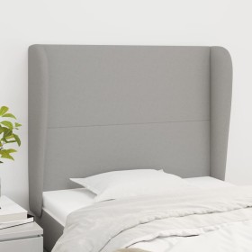 Headboard with light gray fabric ears 93x23x118/128 cm by vidaXL, Headboards and footboards - Ref: Foro24-3117658, Price: 77,...