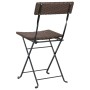 Folding café chairs 6 units steel and synthetic brown rattan by vidaXL, Garden chairs - Ref: Foro24-3152116, Price: 238,35 €,...