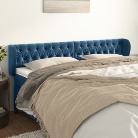 Dark blue velvet headboard 183x23x78/88 cm by vidaXL, Headboards and footboards - Ref: Foro24-3117544, Price: 91,55 €, Discou...