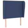 Headboard with blue fabric ears 83x23x118/128 cm by vidaXL, Headboards and footboards - Ref: Foro24-3117656, Price: 74,61 €, ...